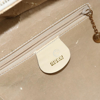 Gucci GUCCI Bamboo Hand Bag Enamel 2way Outlet White Gold 000 270 0323 Authentic 147500