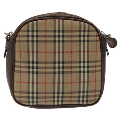 Burberrys Burberrys Nova Check Shoulder Bag Canvas Beige Gold Authentic BA1424