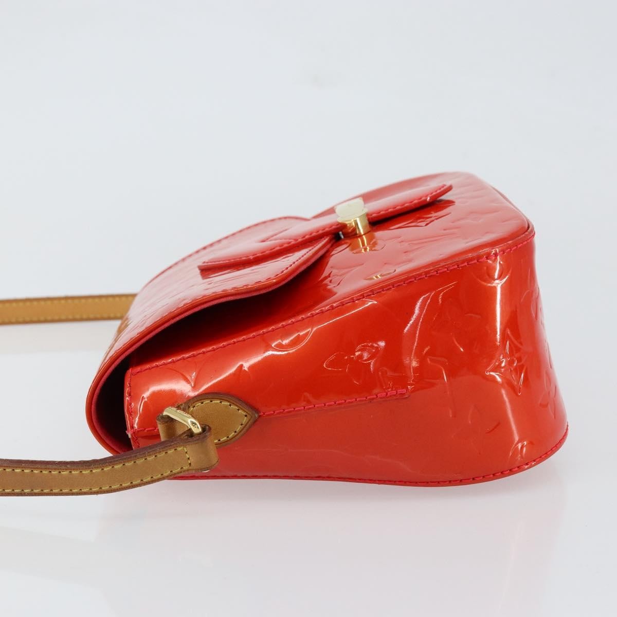 Louis Vuitton LOUIS VUITTON Vernis Bell FlowerGM Bag Rouge Grunadine M91728 LV Authentic 154321V
