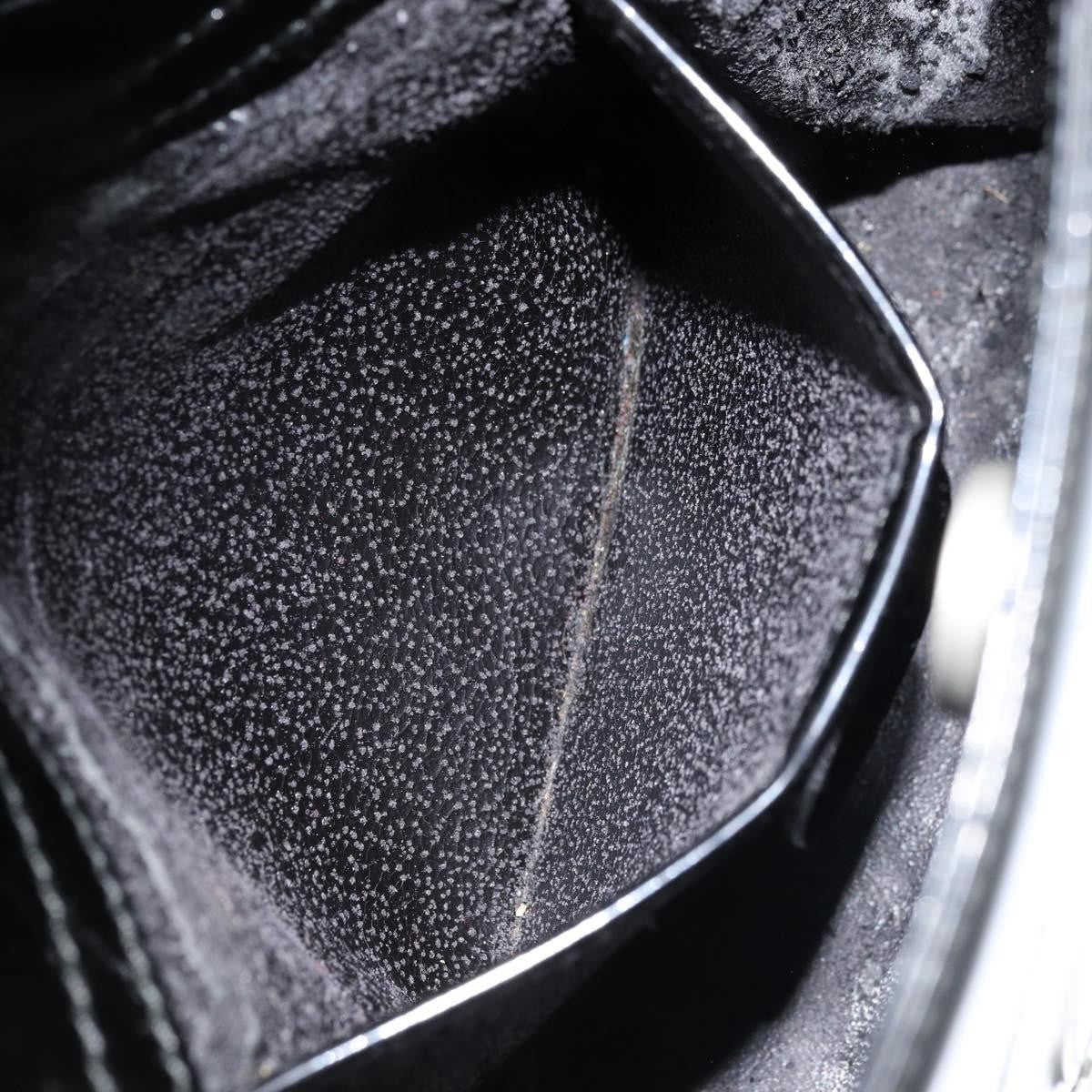 Gucci GUCCI Hand Bag Patent leather Black Silver 007 2046 0249 Authentic 172096