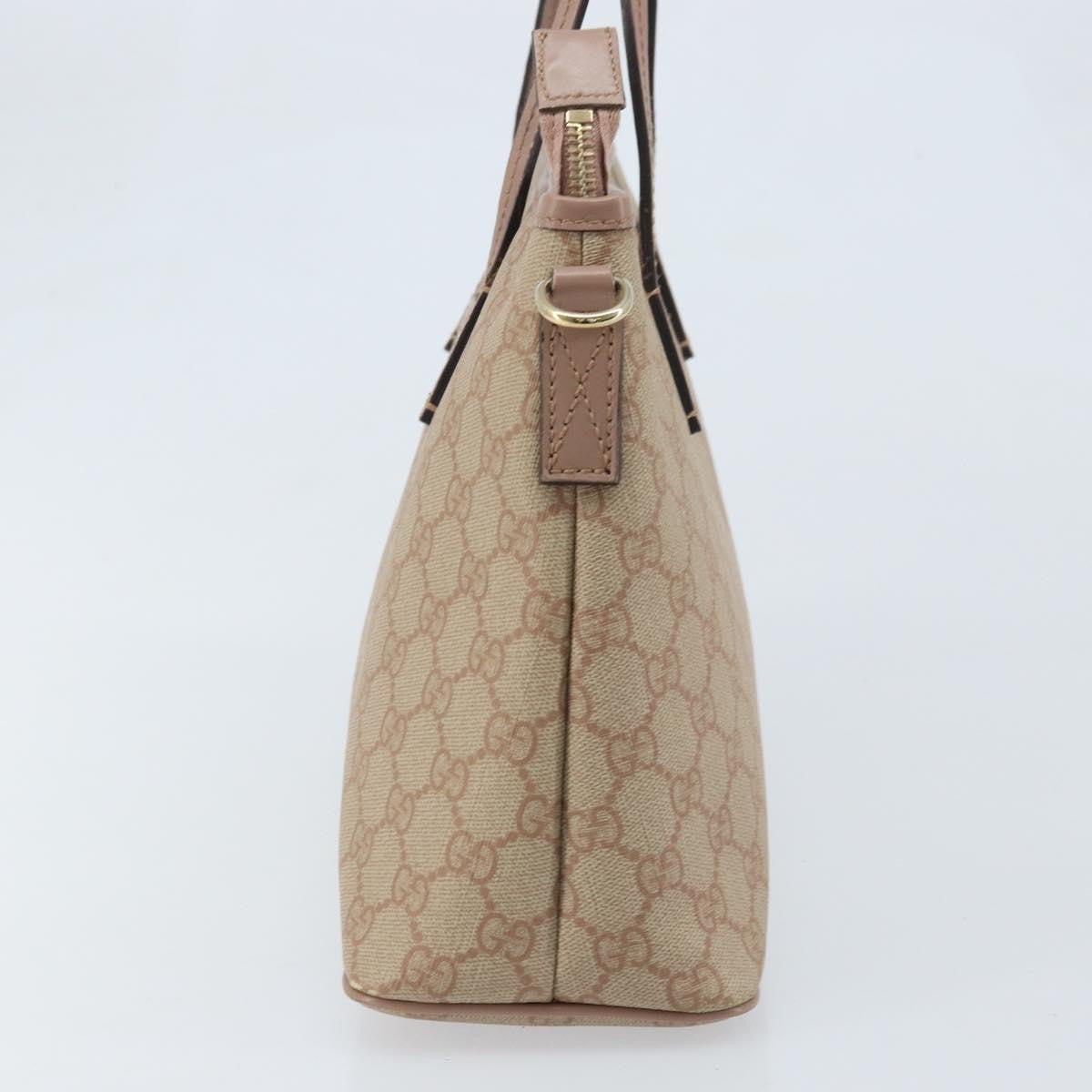 Gucci GUCCI GG Supreme Tote Bag PVC Beige Gold 353440 Authentic YKZ112