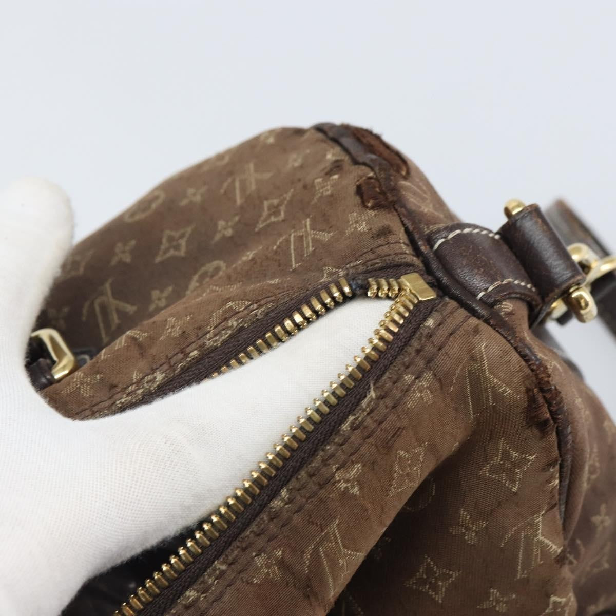 Louis Vuitton LOUIS VUITTON Mini Lin Speedy Bandouliere 30 Bag Brown M95224 Authentic BA9878