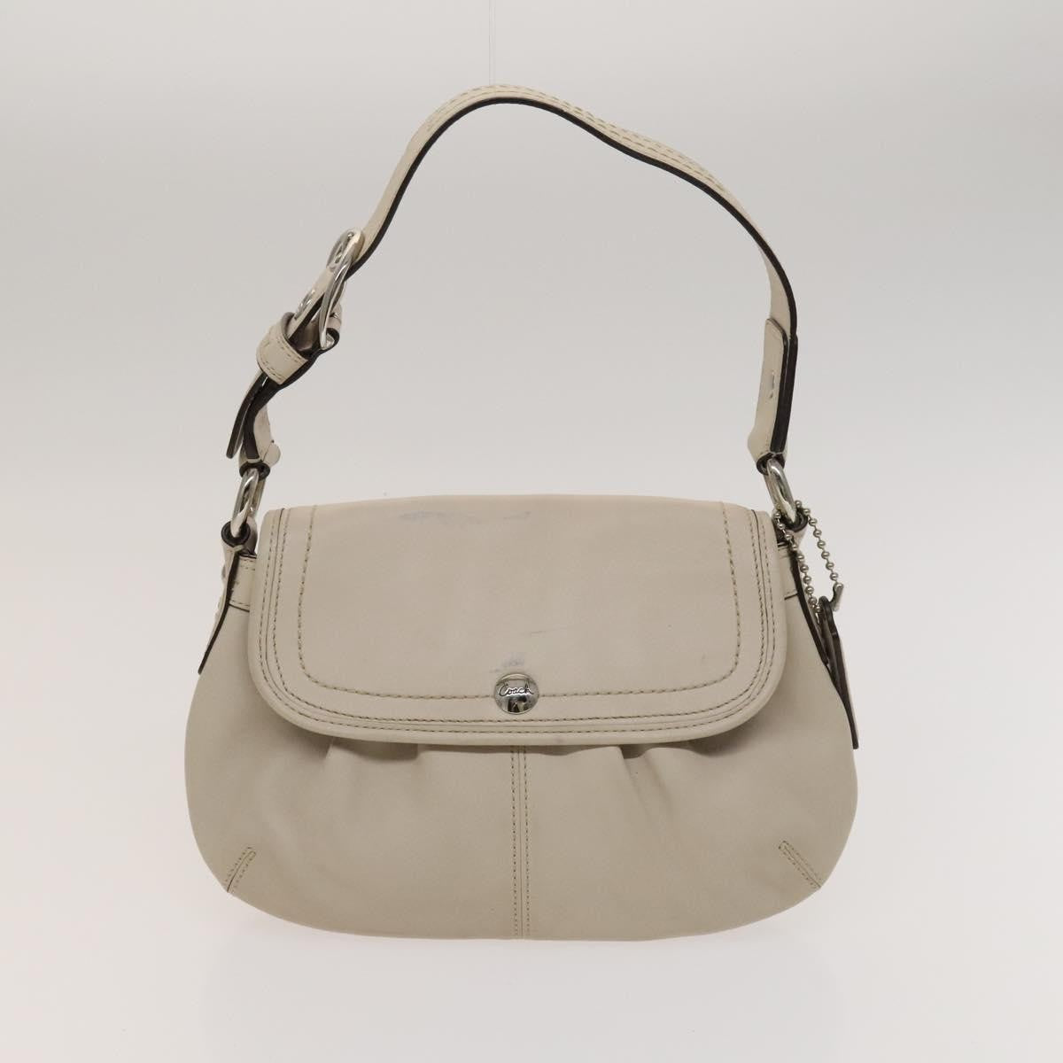 Coach Coach Shoulder Bag Leather 2 Set Brown Light Beige Authentic am8664