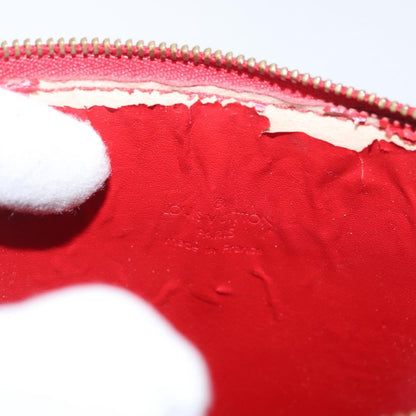 Louis Vuitton LOUIS VUITTON Monogram Vernis Motto Accessory Pouch Red M91137 LV Authentic YKZ724 Bag