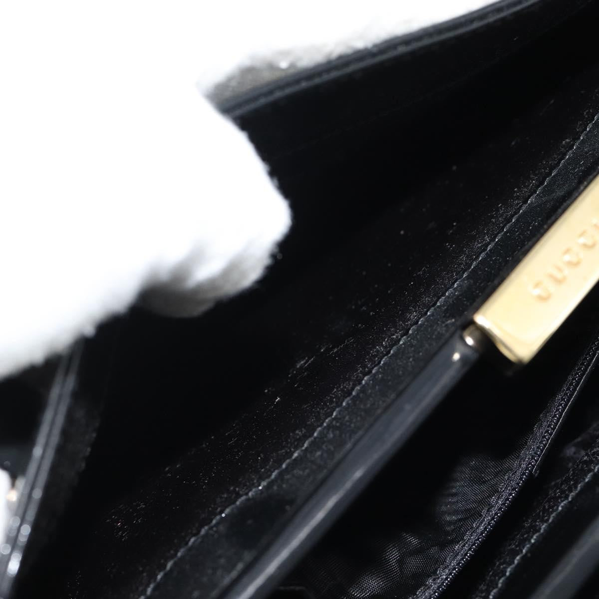 Gucci GUCCI Tote Bag Patent leather Black Gold 001 781 1735 Authentic bs35287