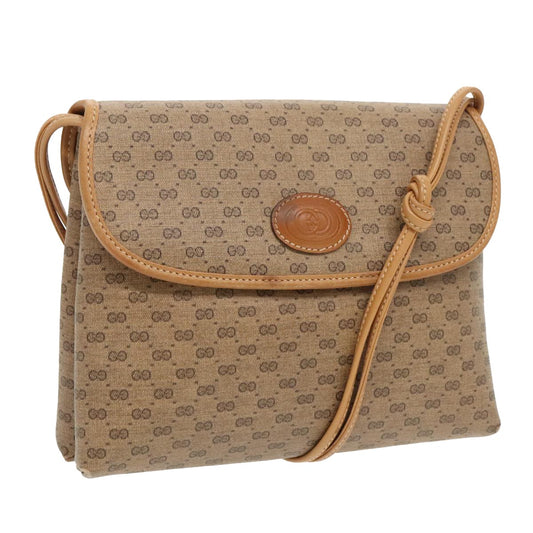 Gucci GUCCI Micro GG Supreme Shoulder Bag PVC Beige Gold 49 007 5548 Authentic th5401