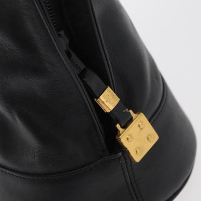 Loewe LOEWE Anagram Hand Bag Leather Black Gold Authentic bs34927