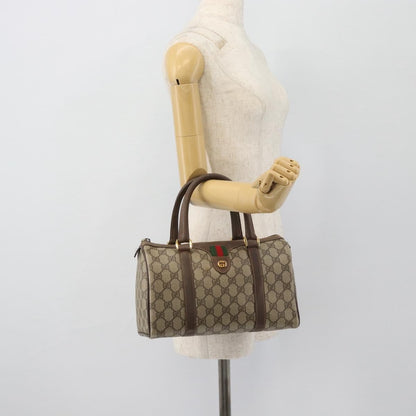Gucci GUCCI GG Supreme Web Sherry Line Bag PVC Beige Gold 40 02 006 Authentic BA12926