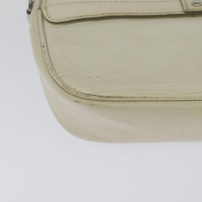 Louis Vuitton LOUIS VUITTON Epi Pochette Montaigne Bag White Yvoire M5929J LV Authentic ep9537