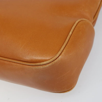 Celine CELINE Shoulder Bag Leather Brown Gold Authentic 166334