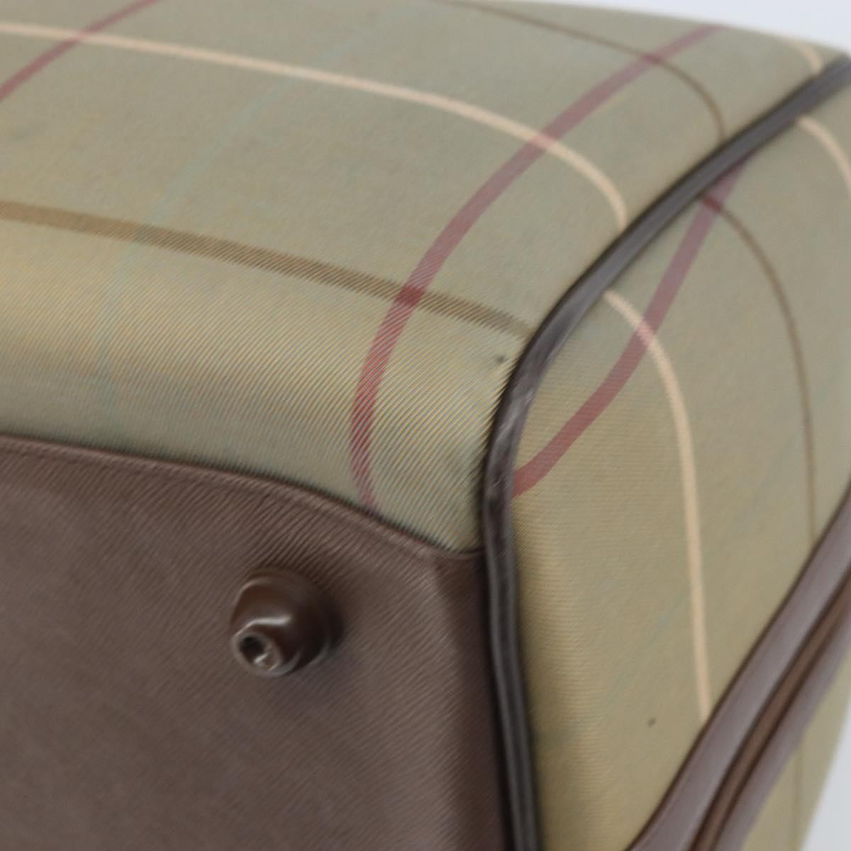 Burberrys Burberrys Nova Check Boston Bag Canvas Beige Gold Authentic ep13303