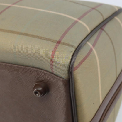 Burberrys Burberrys Nova Check Boston Bag Canvas Beige Gold Authentic ep13303