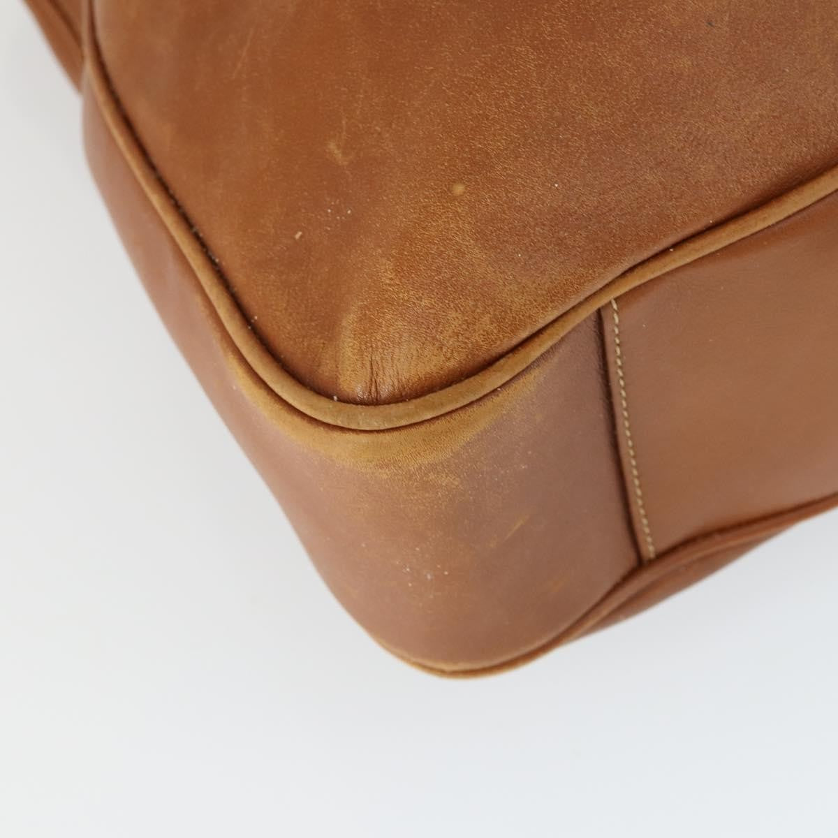 Gucci GUCCI Bamboo Hand Bag Leather 2way Brown Gold 001 1577 2615 Authentic 166632