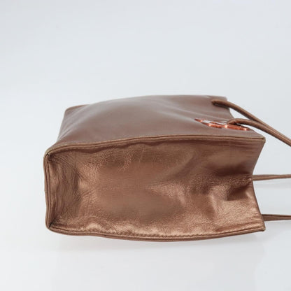Loewe LOEWE Shoulder Bag Leather Brown Gold Authentic 162859