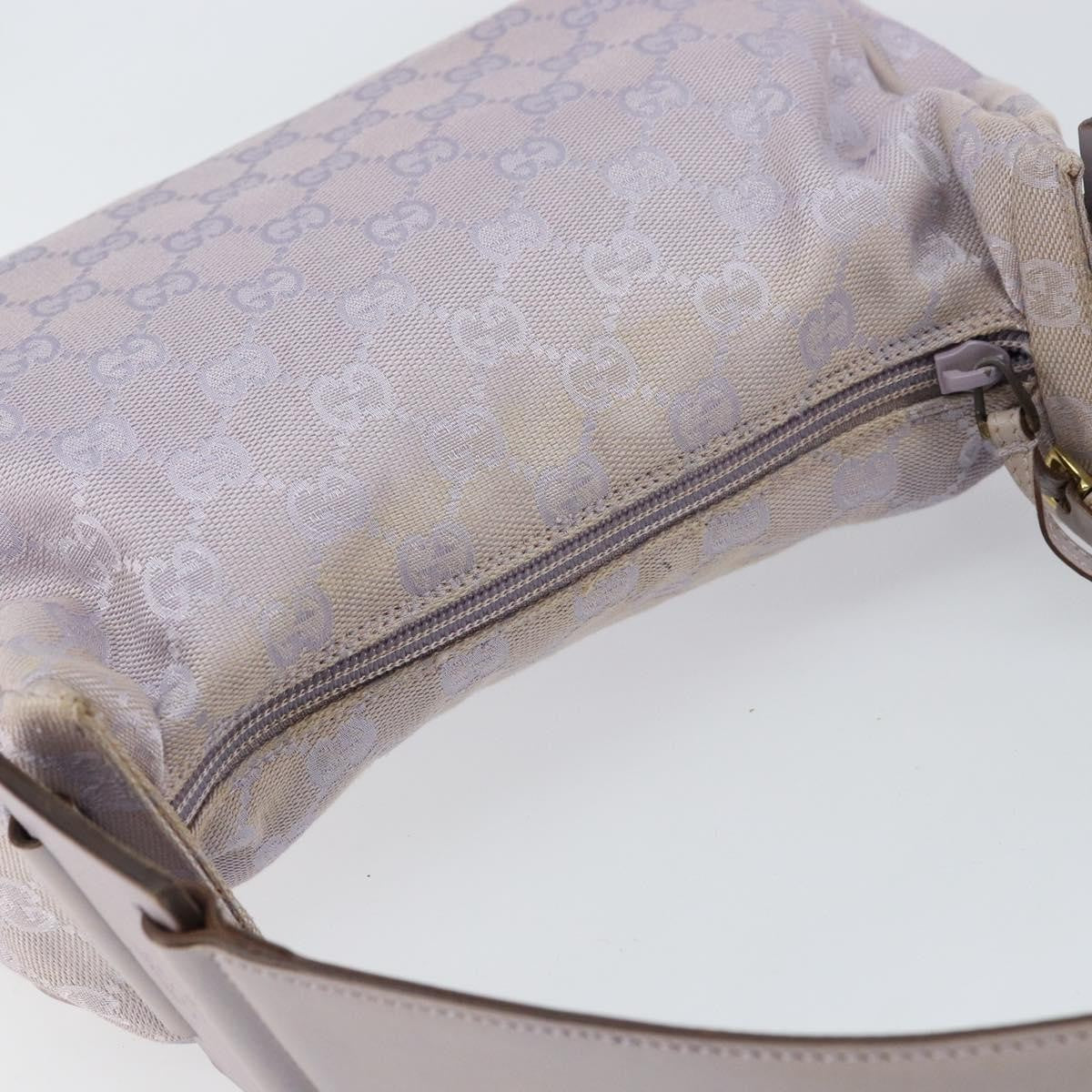 Gucci GUCCI GG Canvas Shoulder Bag Purple Gold 92699 Authentic 158466