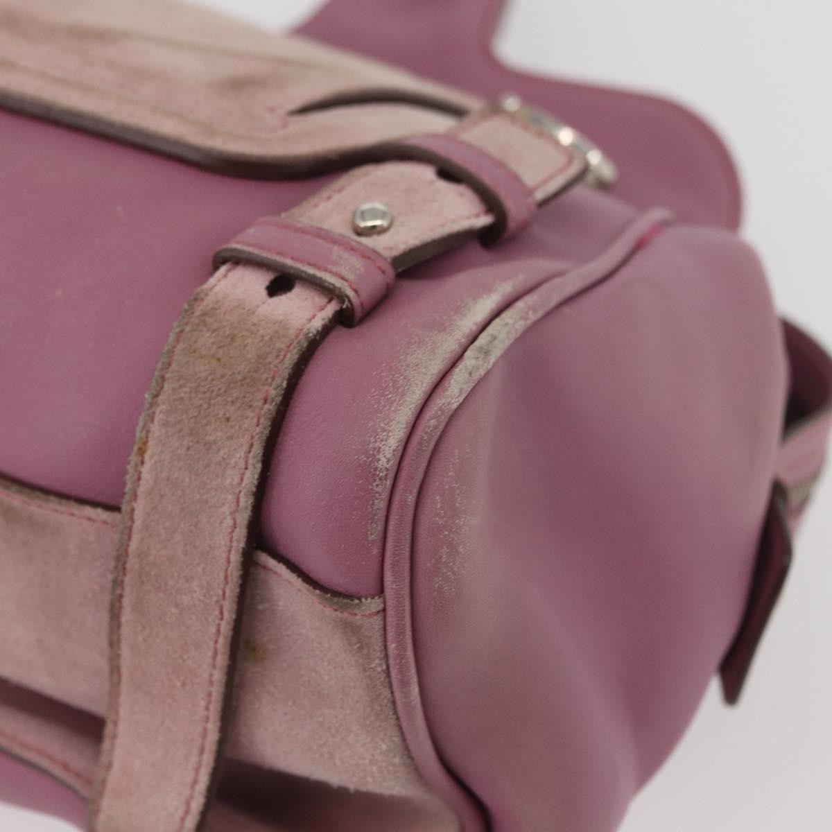 Salvatore Ferragamo Salvatore Ferragamo Gancini Tote Bag Leather Pink Silver Authentic BAZ427