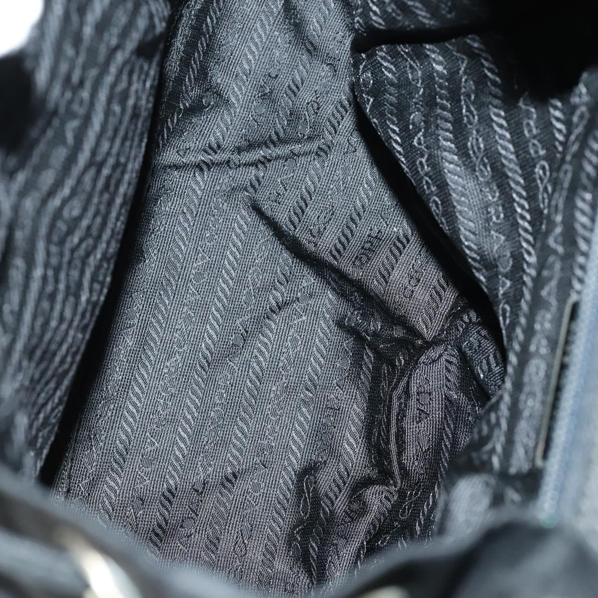 Prada PRADA Backpack Nylon Black Silver Authentic ka1167 Bag