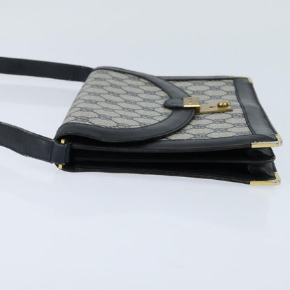 Gucci GUCCI GG Supreme Shoulder Bag PVC Navy Gold Authentic BA7379