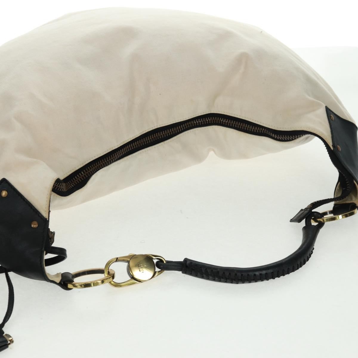 Gucci GUCCI Shoulder Bag Canvas Ivory Gold 95332 Authentic 161228