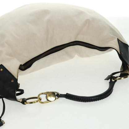 Gucci GUCCI Shoulder Bag Canvas Ivory Gold 95332 Authentic 161228