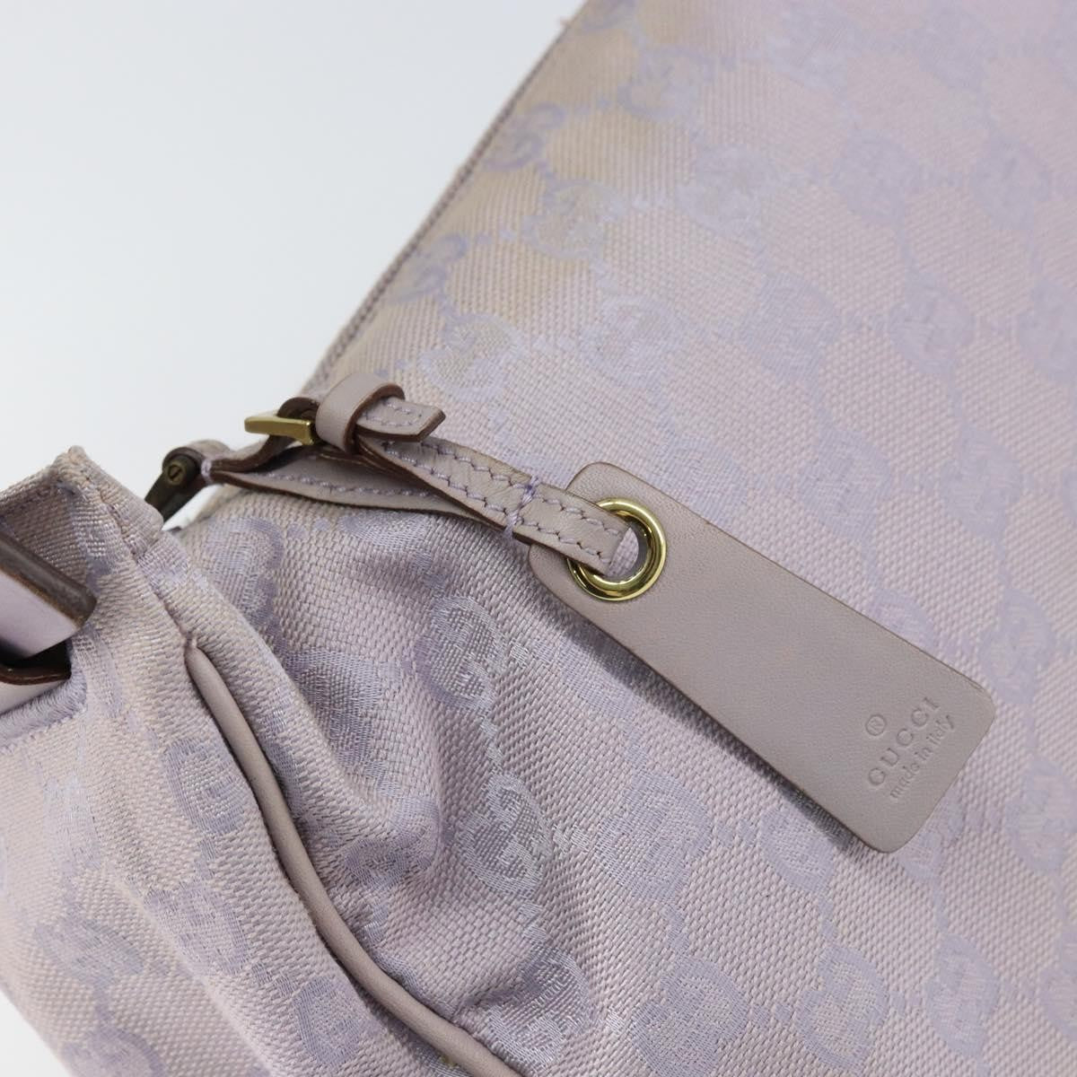 Gucci GUCCI GG Canvas Shoulder Bag Purple Gold 92699 Authentic 158466