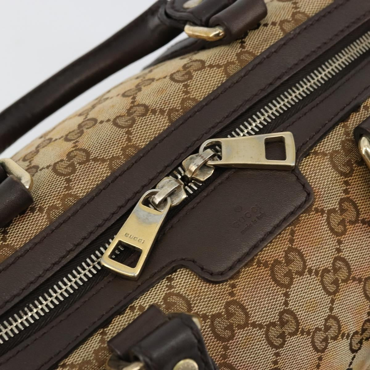 Gucci GUCCI GG Canvas Mini Boston Bag Beige Gold 269876 Authentic 175892