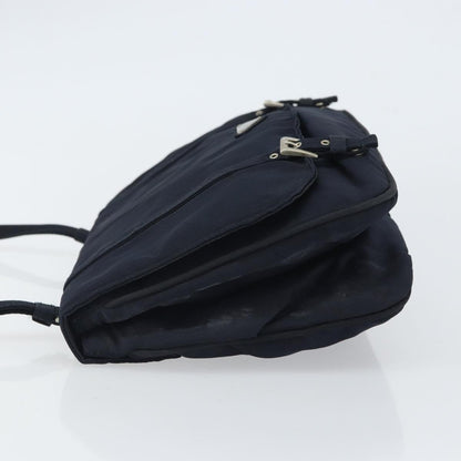 Prada PRADA Shoulder Bag Nylon Navy Silver Authentic 162420