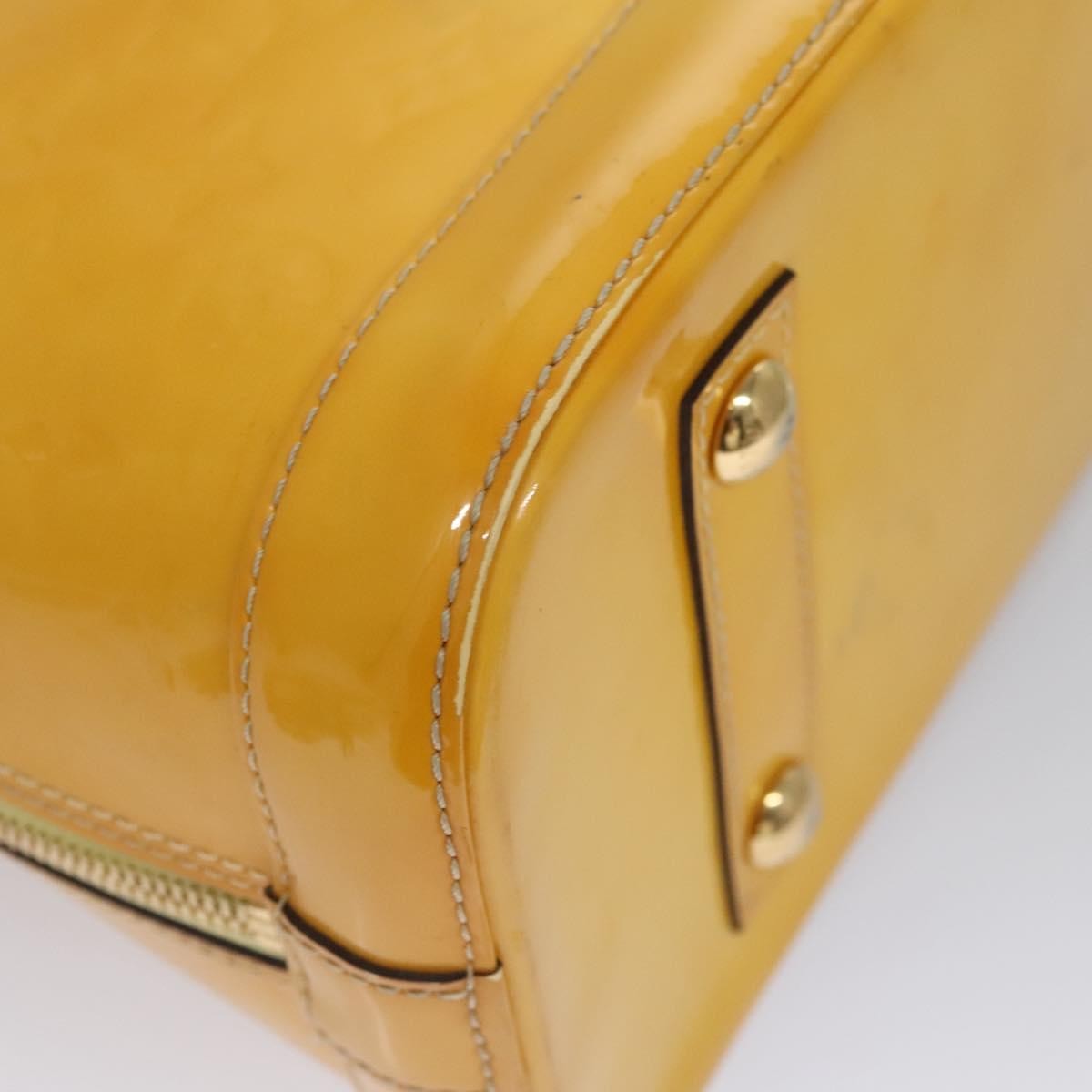 Louis Vuitton LOUIS VUITTON Monogram Vernis Alma PM Hand Bag Citrin M90101 LV Authentic EC497