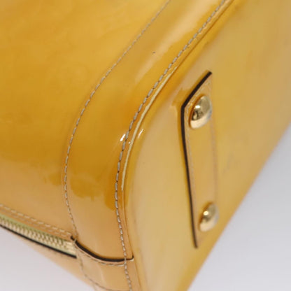 Louis Vuitton LOUIS VUITTON Monogram Vernis Alma PM Hand Bag Citrin M90101 LV Authentic EC497