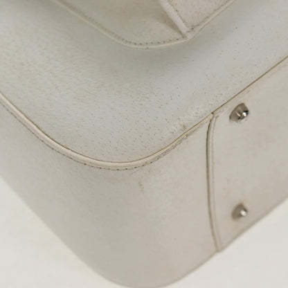 Gucci GUCCI Hand Bag Leather 2way White Silver 000 2058 0307 5 Authentic bs31539