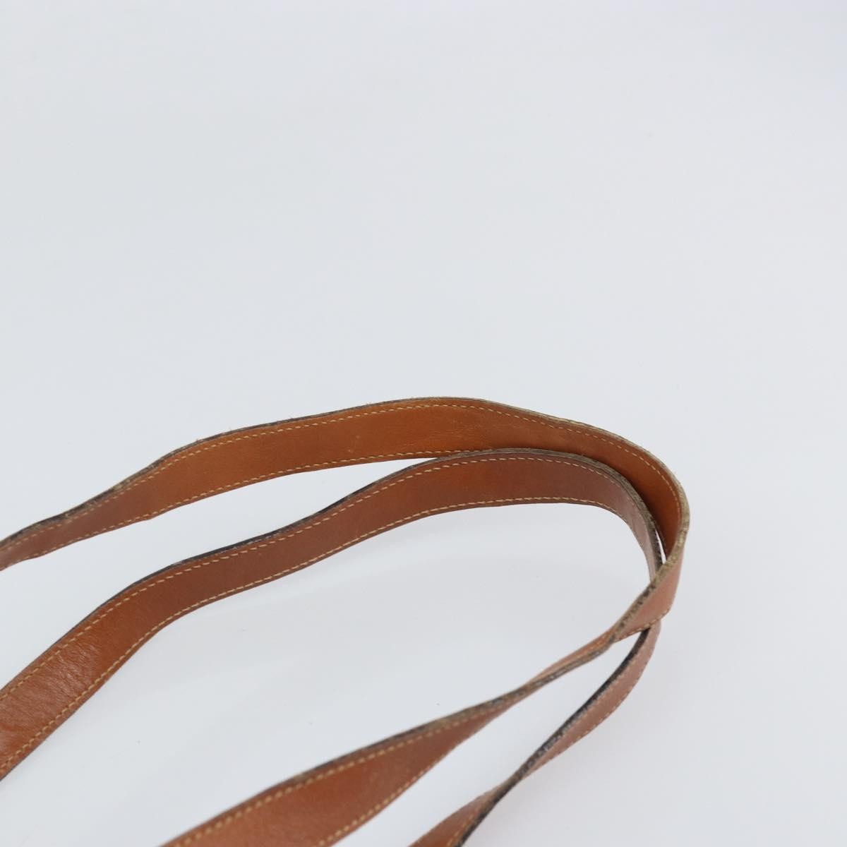 Gucci GUCCI Hand Bag Leather Brown Gold Authentic ep13246