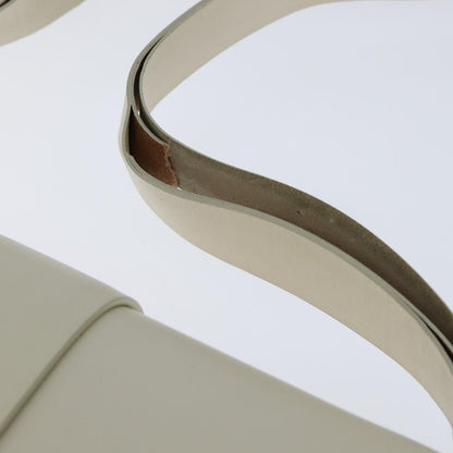 Gucci GUCCI Shoulder Bag Leather White Gold Authentic BA7470