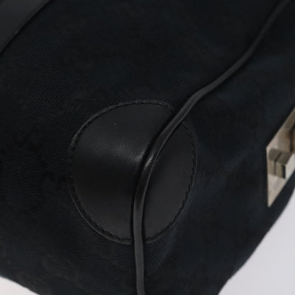 Gucci GUCCI GG Canvas Sherry Line Hand Bag Black Silver 000 0851 00221 Authentic am8716