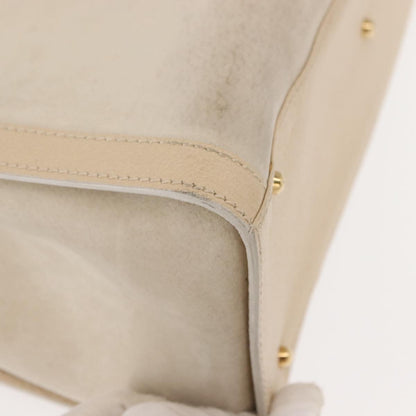 Gucci GUCCI Bamboo Hand Bag Suede Light Beige Gold 002 2853 0260 0 Authentic am9506