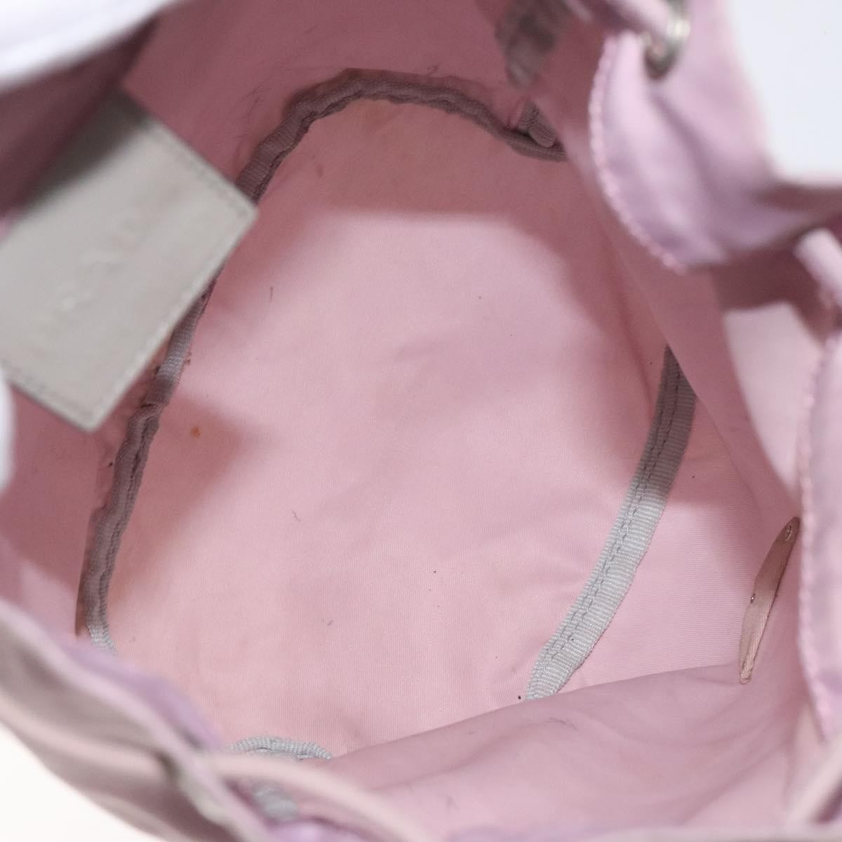 Prada PRADA Pouch Nylon Pink Silver Authentic 129576 Bag