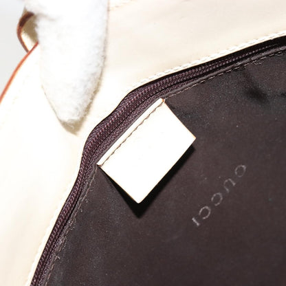 Gucci GUCCI Jackie Shoulder Bag Leather White Silver 001 3875 Authentic bs34535