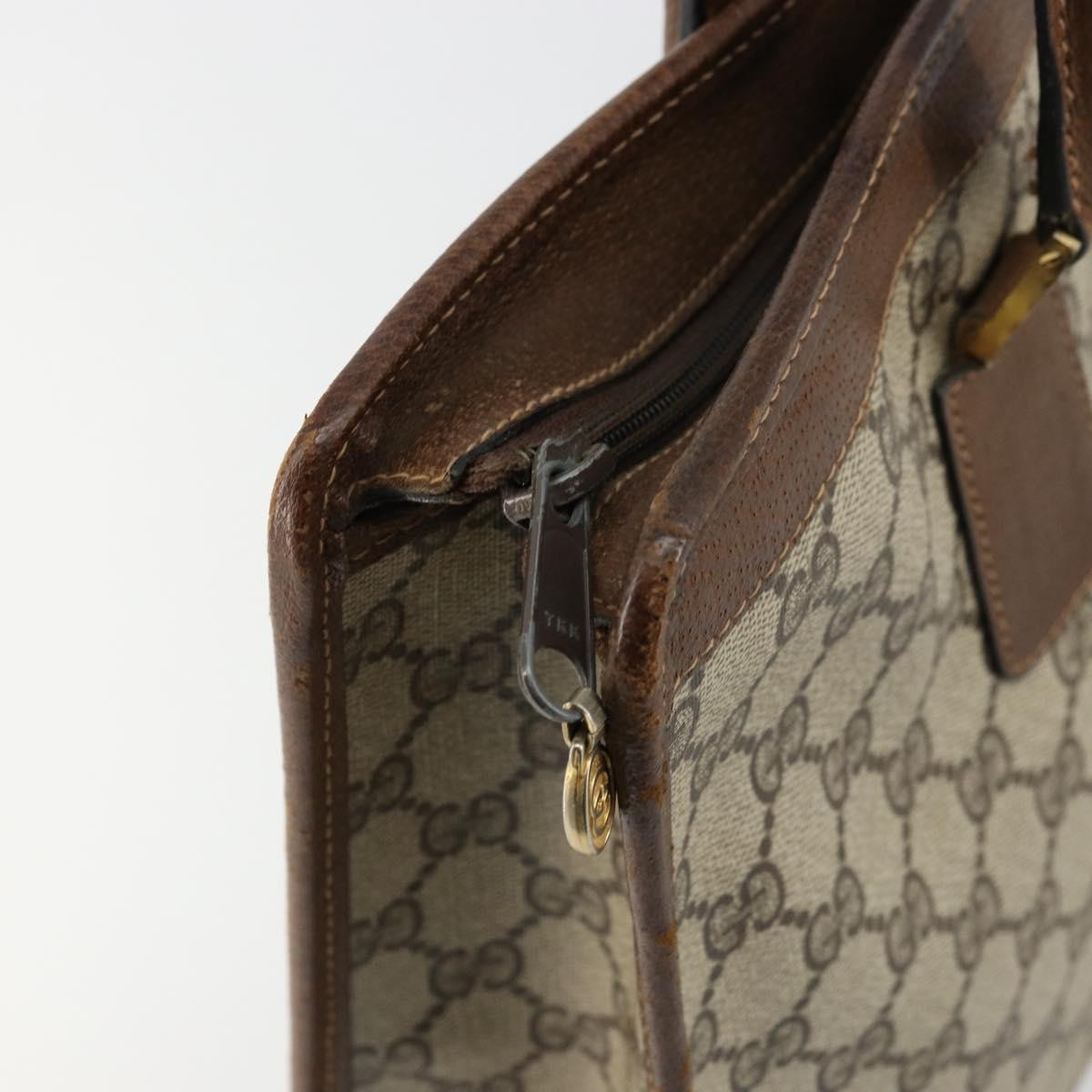 Gucci GUCCI GG Supreme Web Sherry Line Hand Bag PVC Beige Gold 002 4083 39 Authentic ka4103