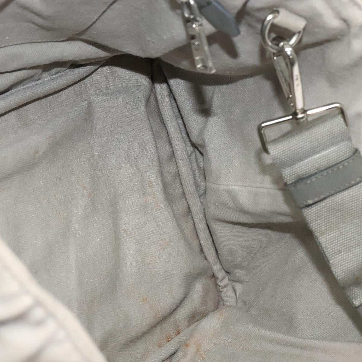 Prada PRADA Bijoux Kanapa MM Tote Bag Canvas 2way Gray Authentic 140797