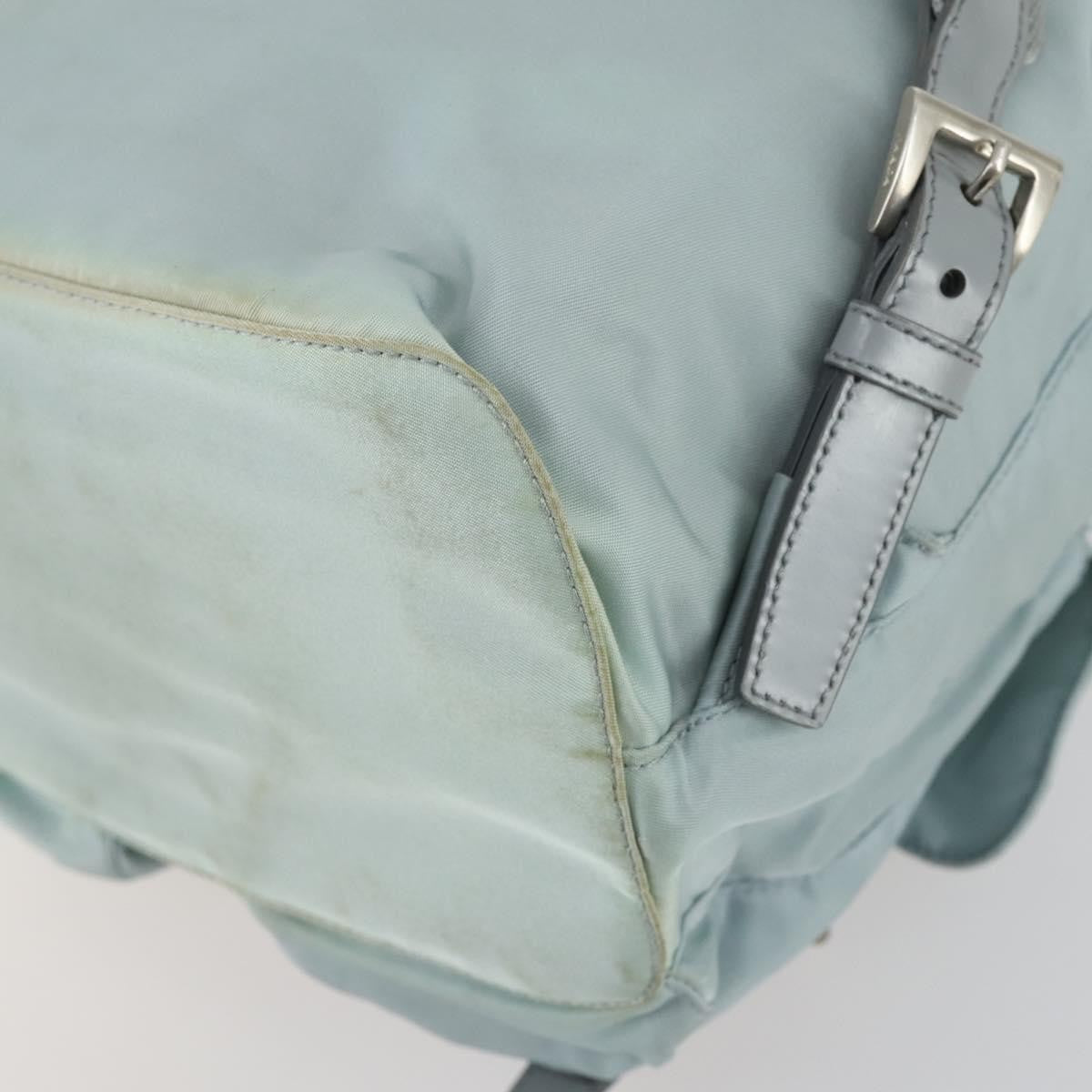 Prada PRADA Backpack Nylon Light Blue Silver Authentic BA9058 Bag