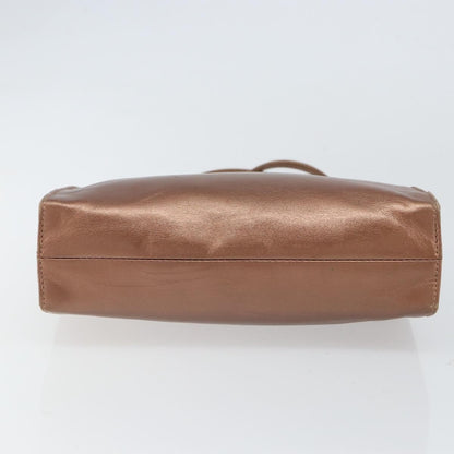 Loewe LOEWE Shoulder Bag Leather Brown Gold Authentic 162859