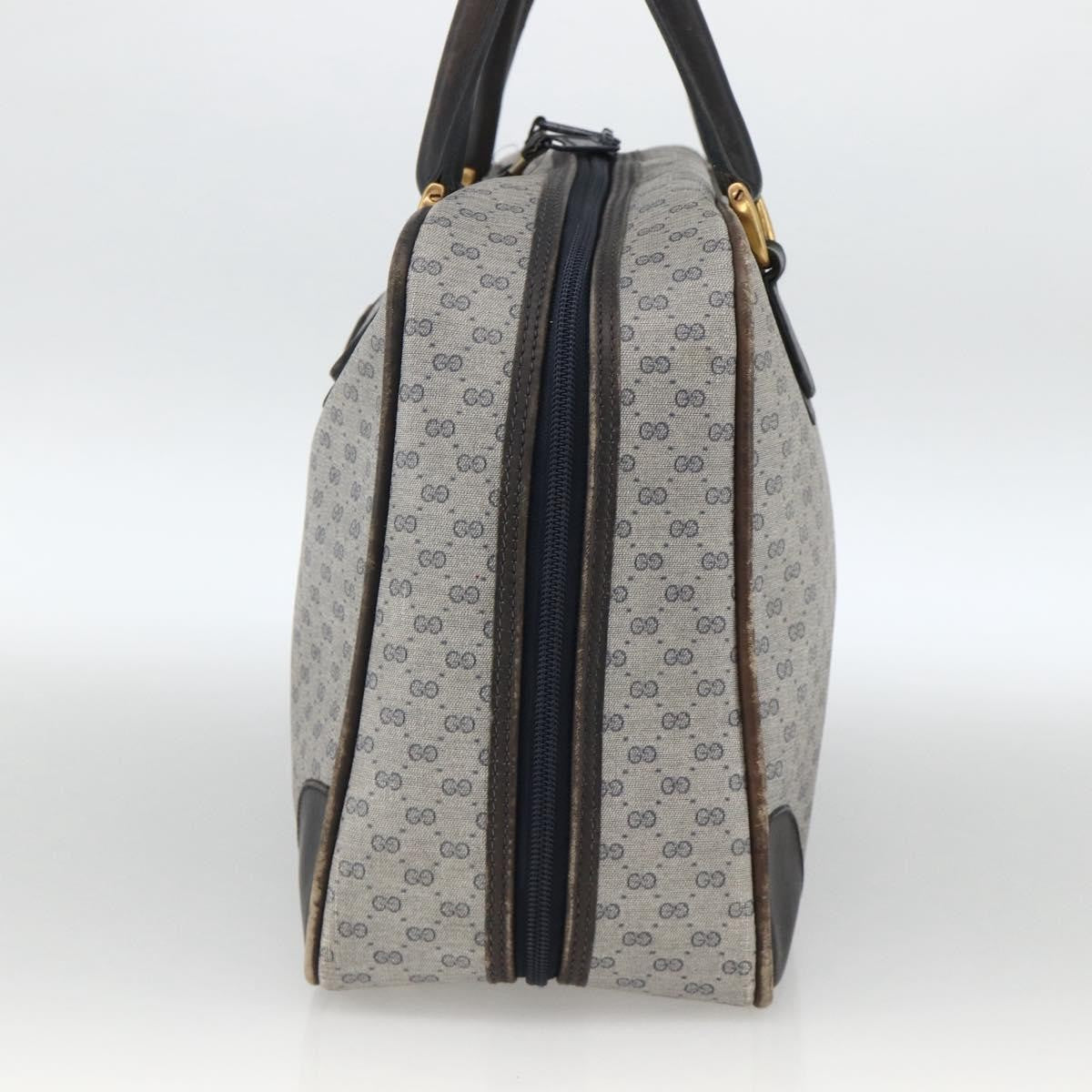 Gucci GUCCI Micro GG Supreme Hand Bag PVC Navy Gold 002 39 4330 Authentic fm5279