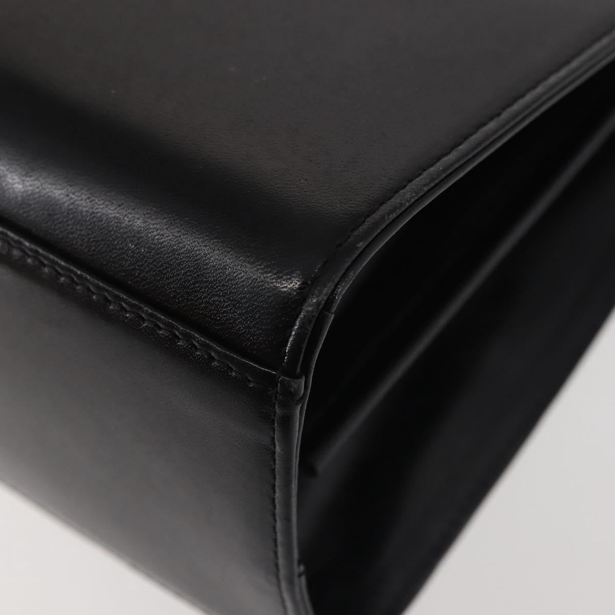 Givenchy GIVENCHY Hand Bag Leather Black Gold Authentic BA6452
