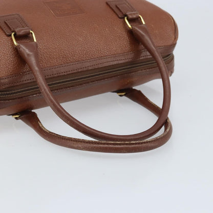 Burberrys Burberrys Hand Bag Leather Brown Gold Authentic ka3026