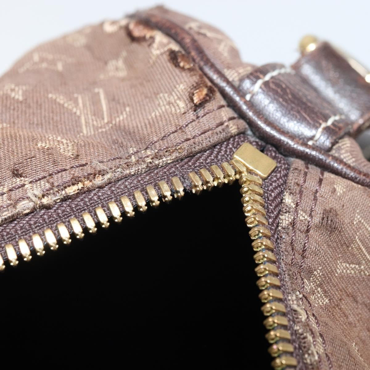 Louis Vuitton LOUIS VUITTON Mini Lin Speedy Bandouliere 30 Bag Brown M95224 Authentic BA9878