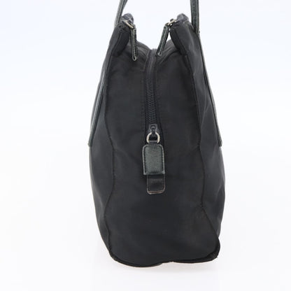 Prada PRADA Hand Bag Nylon Black Silver Authentic 154514