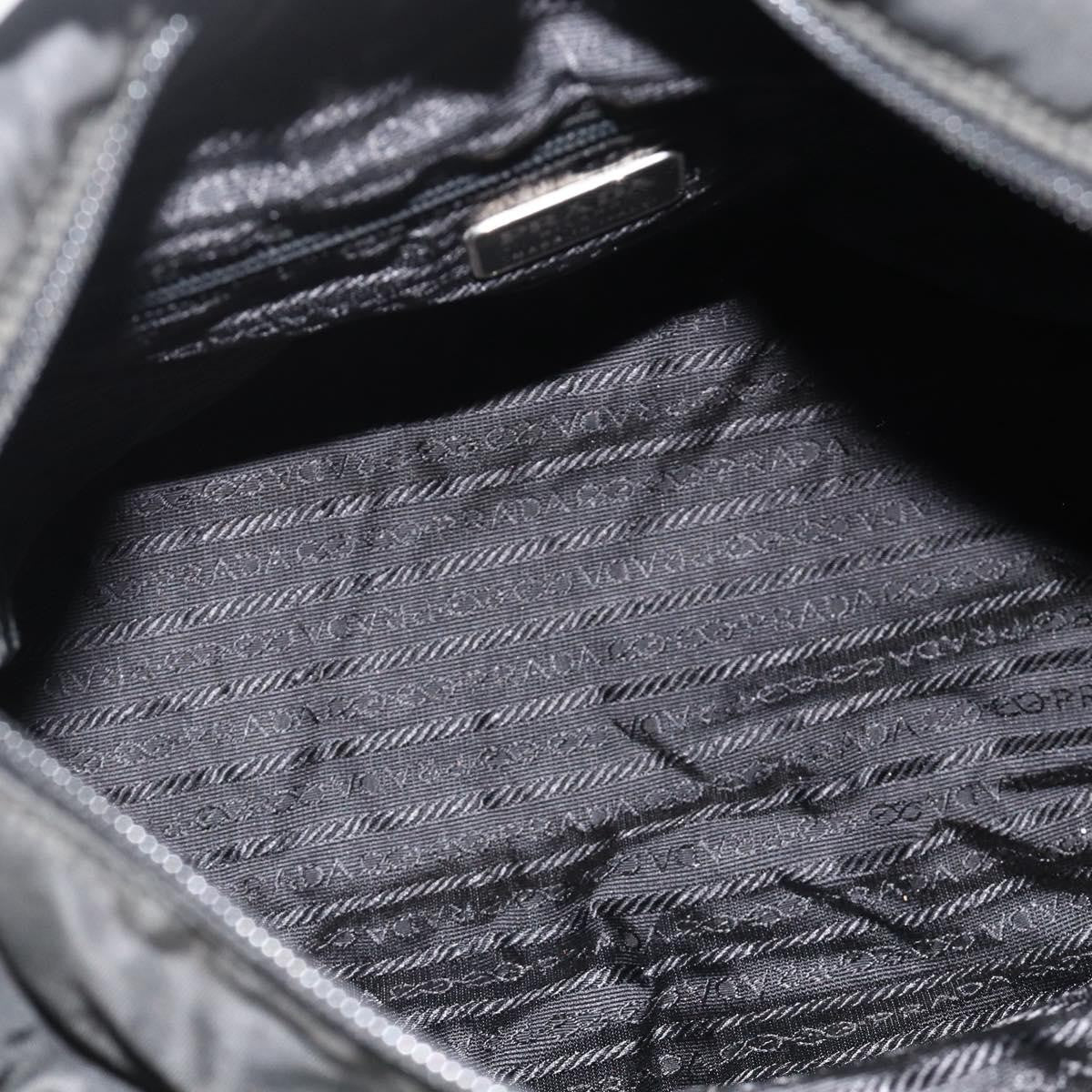 Prada PRADA Tote Bag Nylon Black Silver Authentic bs34741