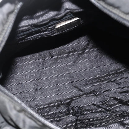 Prada PRADA Tote Bag Nylon Black Silver Authentic bs34741