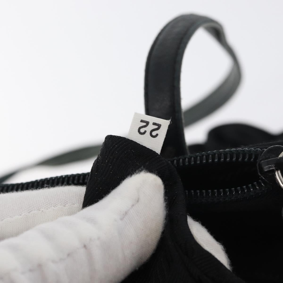 Prada PRADA Tote Bag Nylon Black Silver Authentic 175704