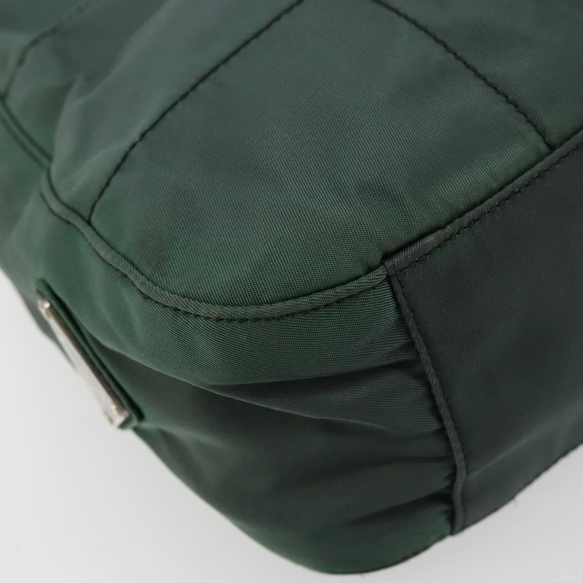 Prada PRADA Shoulder Bag Nylon Green Silver Authentic bs34473