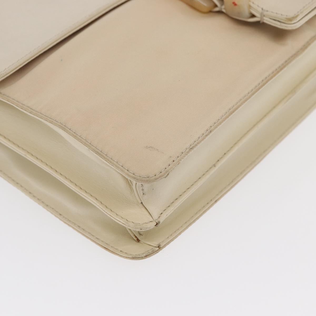 Prada PRADA Shoulder Bag Nylon Beige Silver Authentic bs33180